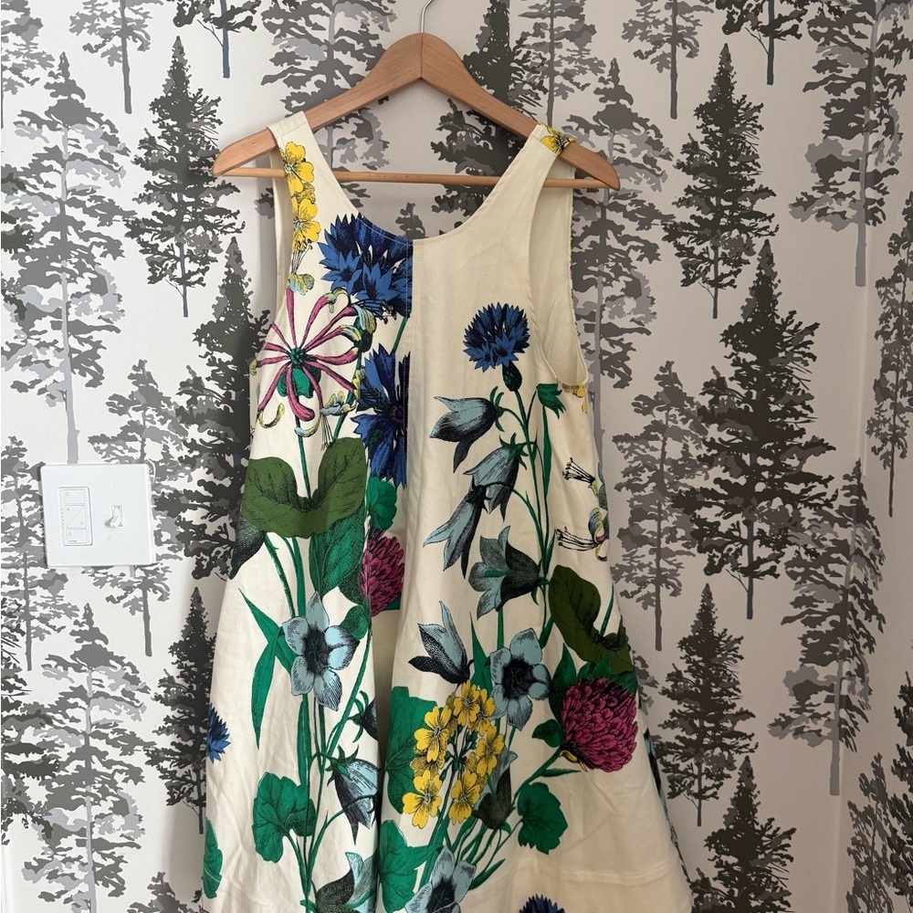 Anthropologie Maeve Keiko White Swing Dress